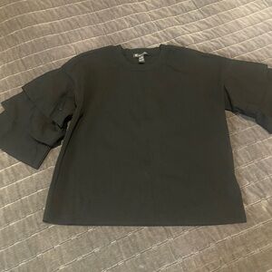 INC International Concepts Black Knit Top